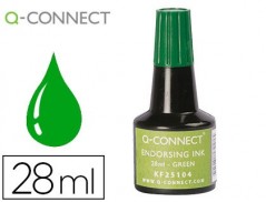 TINTA PARA ALMOFADA Q-CONNECT VERDE FRASCO 28 ML