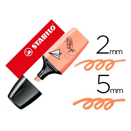 10un MARCADOR STABILO BOSS MINI PASTELLOVE PESSEGO DE SEDA