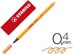 10un MARCADOR STABILO PONTA DE FIBRA POINT 88 OCRE 0,4 MM