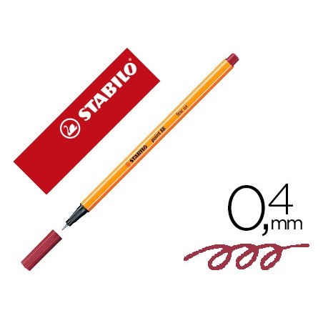 10un MARCADOR STABILO PONTA DE FIBRA POINT 88 PURPURA 0,4 MM