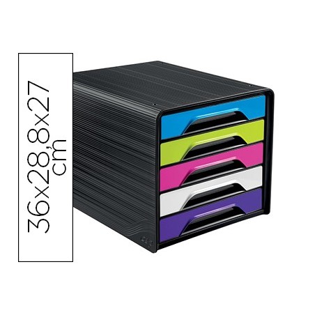 BLOCOS CLASSIFICADORES DE SECRETARIA CEP 5 GAVETAS PRETO/MUL