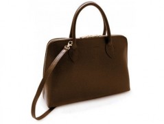 MALA PARA PORTATIL ZERIMAR EM PELE CASTANHA COM FECHO E ALCA