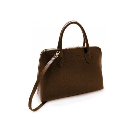 MALA PARA PORTATIL ZERIMAR EM PELE CASTANHA COM FECHO E ALCA