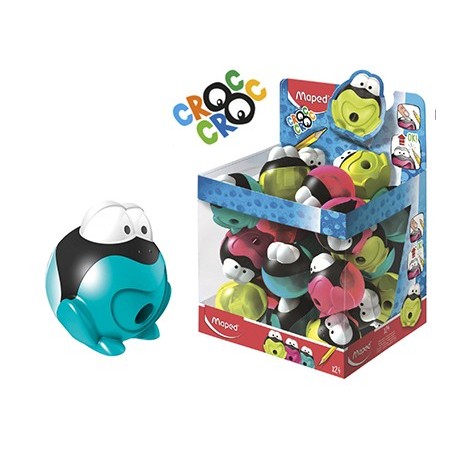 24un APARA LAPIS PLASTICO MAPED CROC CROC SIGNAL COM DEPOSIT