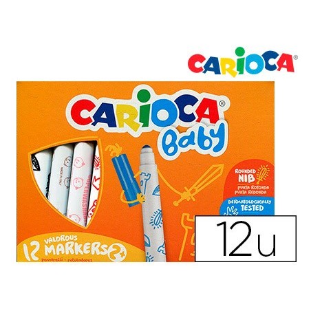 MARCADOR CARIOCA BABY 2 ANOS CAIXA 12 CORES SORTIDAS