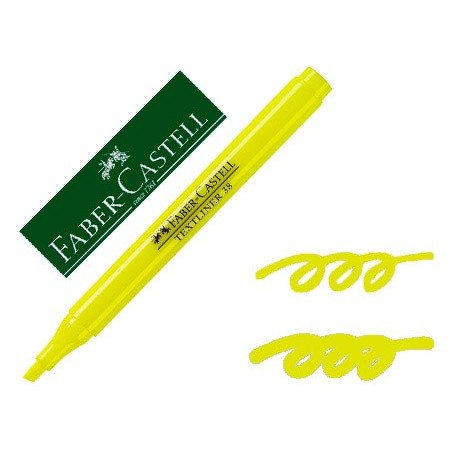 10un MARCADOR FABER FLUORESCENTE TEXTLINER 38 AMARELO