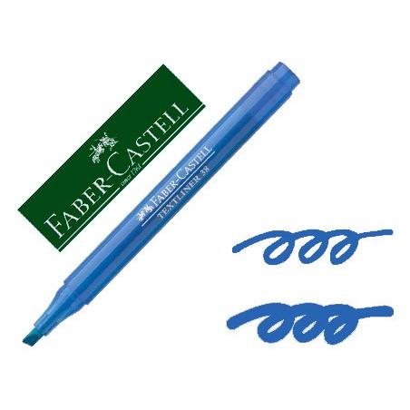 10un MARCADOR FABER FLUORESCENTE TEXTLINER 38 AZUL