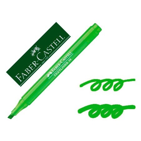 10un MARCADOR FABER FLUORESCENTE TEXTLINER 38 VERDE