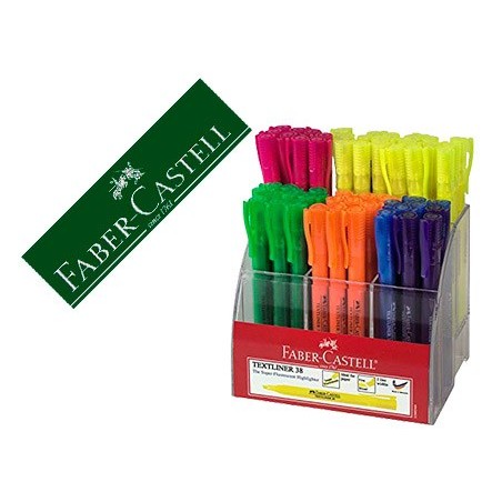 MARCADOR FABER FLUORESCENTE TEXTLINER 38 EXPOSITOR 54 UNIDAD