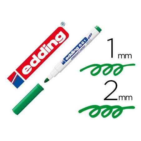 10un MARCADOR EDDING PARA QUADRO BRANCO 661 COR VERDE PONTA