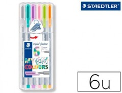 MARCADOR STAEDTLER TRIPLUS FINELINER MY PASTEL ESTOJO DE 6 U