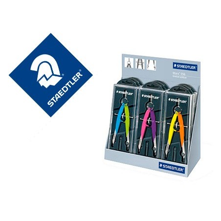 COMPASSO STAEDTLER MICROMETRICO 556 COR NEON EXPOSITOR DE SE