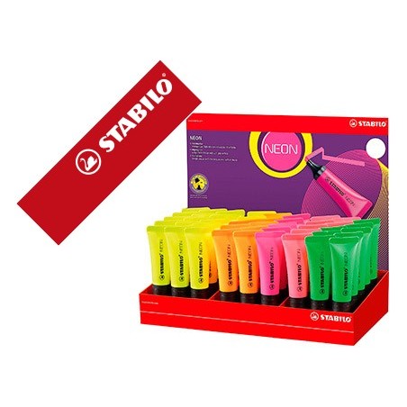 MARCADOR STABILO FLUORESCENTE 72 NEON EXPOSITOR DE 45 UNIDAD