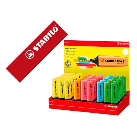 MARCADOR STABILO BOSS FLUORESCENTE 70 EXPOSITOR DE 45 UNIDAD