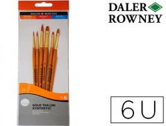 PINCEIS DALER ROWNEY SIMPLY ART CABO DOURADO BLISTER DE 6 UN