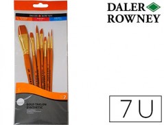 PINCEIS DALER ROWNEY SIMPLY ART CABO DOURADO BLISTER DE 7 UN