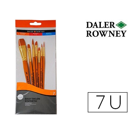PINCEIS DALER ROWNEY SIMPLY ART CABO DOURADO BLISTER DE 7 UN
