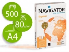 PAPEL FOTOCOPIA NAVIGATOR DIN A4 80 GR 2 FUROS PAPEL MULTIUS