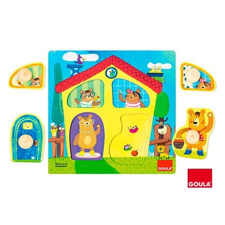 JOGO GOULA DIDATICO PUZZLE CASA DE FAMILIA DOS URSOS