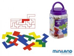 JOGO DIDACTICO MINILAND PENTOMINOS DE CORES