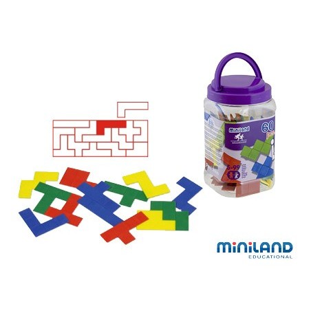 JOGO DIDACTICO MINILAND PENTOMINOS DE CORES