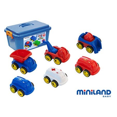 JOGO DIDATICO MINILAND COM 10 VEICULOS PROFESSIONAIS FLEXIVE