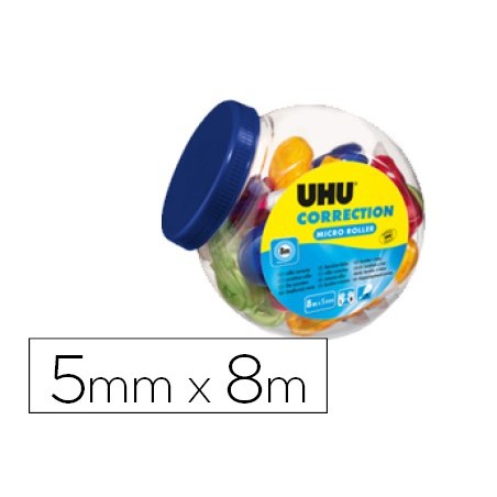 25un FITA CORRETORA UHU 5 MM X 8 MT UNIDADE
