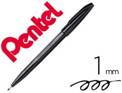12un CANETA PENTEL COM PONTA DE FIBRA SIGN PEN NA COR PRETO