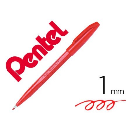 12un CANETA PENTEL COM PONTA DE FIBRA SIGN PEN NA COR VERMEL