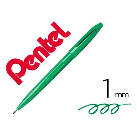 12un CANETA PENTEL COM PONTA DE FIBRA SIGN PEN NA COR VERDE
