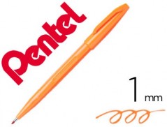 12un CANETA PENTEL COM PONTA DE FIBRA SIGN PEN NA COR LARANJ