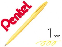 12un CANETA PENTEL COM PONTA DE FIBRA SIGN PEN NA COR AMAREL