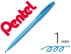 12un CANETA PENTEL COM PONTA DE FIBRA SIGN PEN NA COR AZUL C