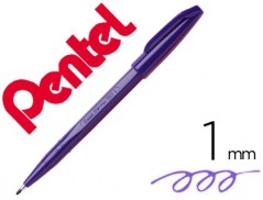 12un CANETA PENTEL COM PONTA DE FIBRA SIGN PEN NA COR VIOLET