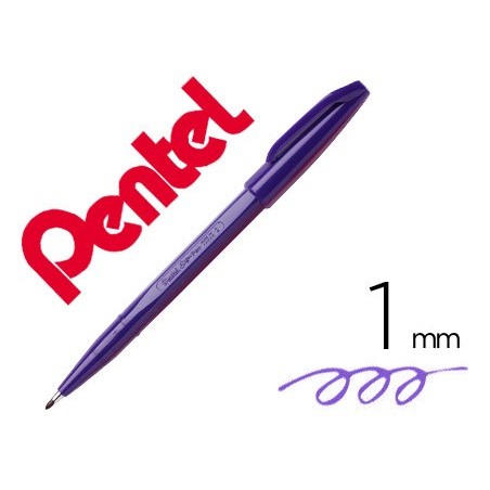 12un CANETA PENTEL COM PONTA DE FIBRA SIGN PEN NA COR VIOLET