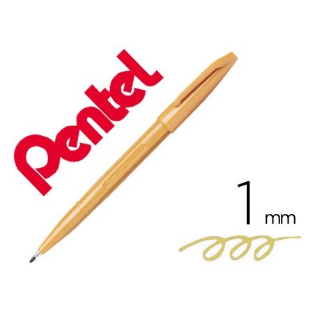 12un CANETA PENTEL COM PONTA DE FIBRA SIGN PEN NA COR AMAREL