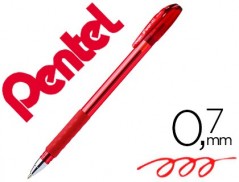 12un ESFEROGRAFICA PENTEL BX487 COM TAMPA NA COR VERMELHO