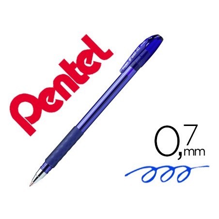 12un ESFEROGRAFICA PENTEL BX487 COM TAMPA COR AZUL