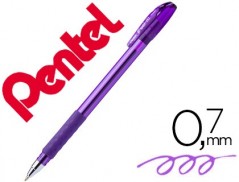 12un ESFEROGRAFICA PENTEL BX487 COM TAMPA NA COR VIOLETA