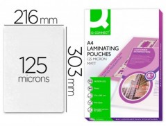 BOLSA DE PLASTIFICAR Q-CONNECT 303 X 216 MM DIN A4 125 MC AU