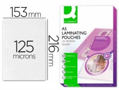 BOLSA DE PLASTIFICAR Q-CONNECT 153 X 216 MM DIN A5 125 MC AU