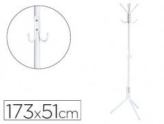 CABIDE METALICO Q-CONNECT BRANCO 8 SUPORTES 173X51 CM