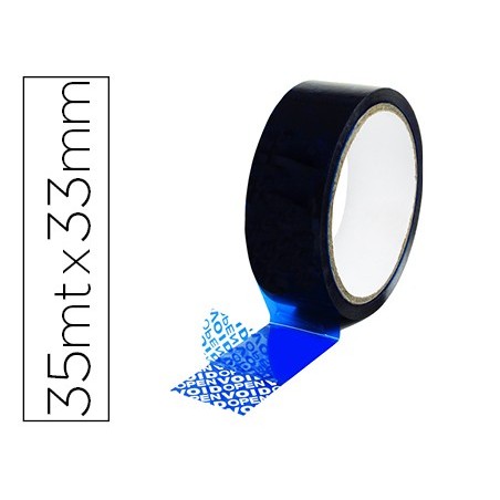 CINTA SEGURIDAD Q-CONNECT PREC INTO POSTAL AZUL 35 MT X 33 M