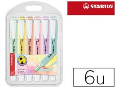 MARCADOR STABILO FLUORESCENTE SWING COOL COLOR PASTEL BOLSA