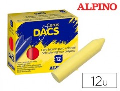 LAPIS CERA DACS UNICOLOR AMARELO CLARO CAIXA DE 12 UNIDADES