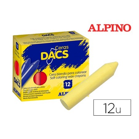 LAPIS CERA DACS UNICOLOR AMARELO CLARO CAIXA DE 12 UNIDADES