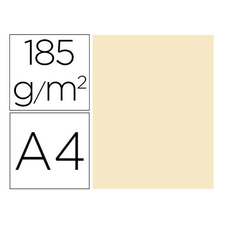 CARTOLINA GUARRO DIN A4 CARNE 185 GR EMBALAGEM DE 50 F