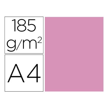 CARTOLINA GUARRO DIN A4 ROSA CHICLET 185 GR EMBALAGEM DE 50