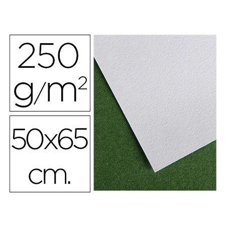 25un PAPEL SECANTE CANSON 50X65 CM LISO BRANCO 250 GR