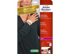 PULSEIRA IDENTIFICATIVA AVERY POLIETILENO BRANCO IMPRIMIVEL